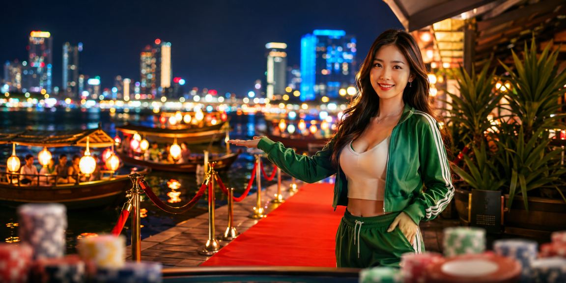 Bãi biển Đà Nẵng về đêm với không khí giải trí sôi động, biểu tượng trải nghiệm cá cược tại ucf