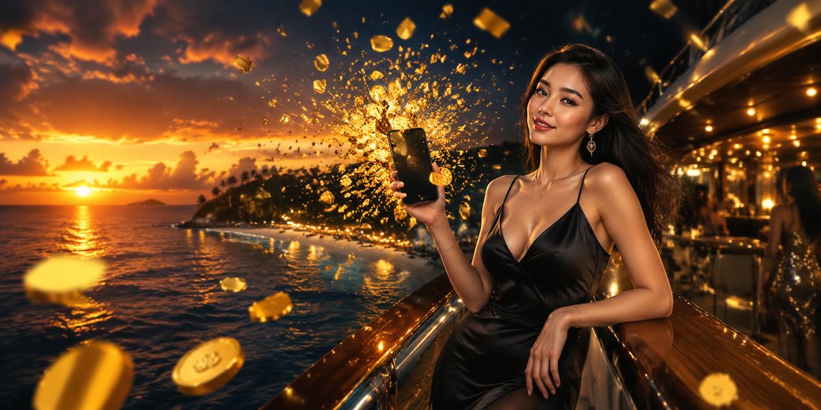 Người dùng ucf tại bãi biển Phú Quốc nhận tiền thưởng qua điện thoại di động